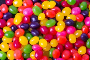 Assortment of Jelly Beans for background